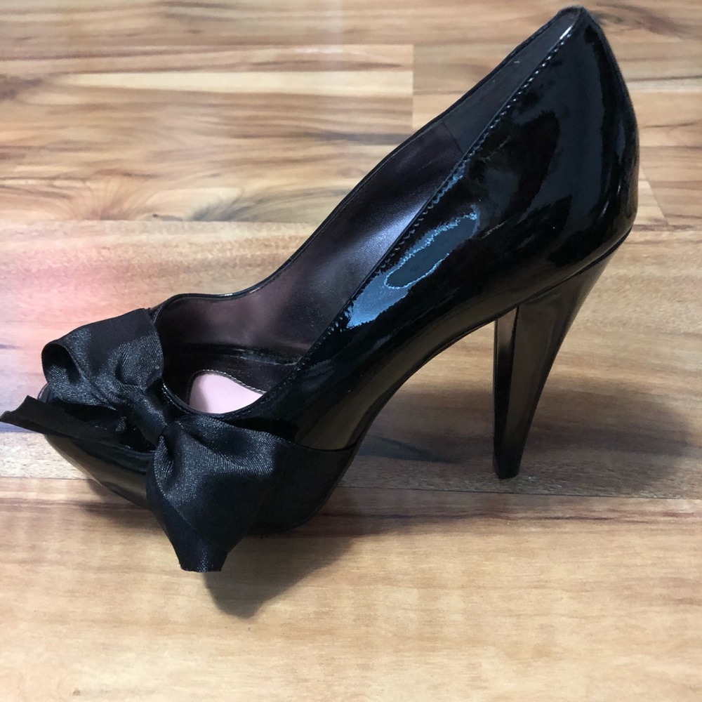 Paris Hilton Black Bow Heels